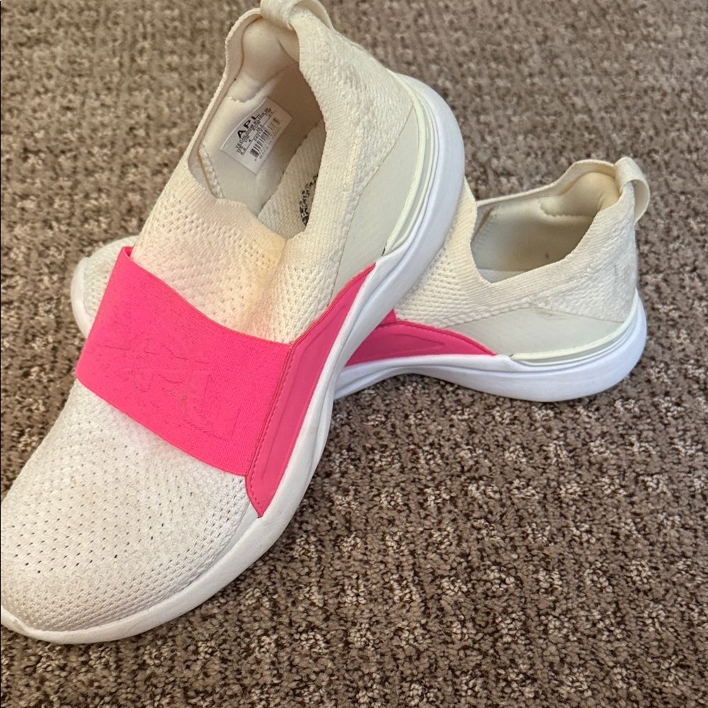 APL Women's Cream and Pink Slip-On Sneakers